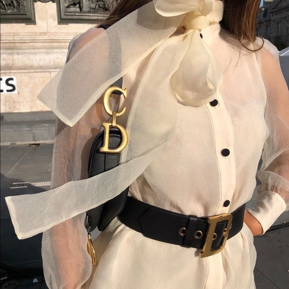 Zara organza top with tie bloggers favorite - Picture 8 of 8